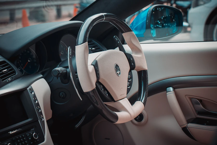 Luxury car interior detailing
